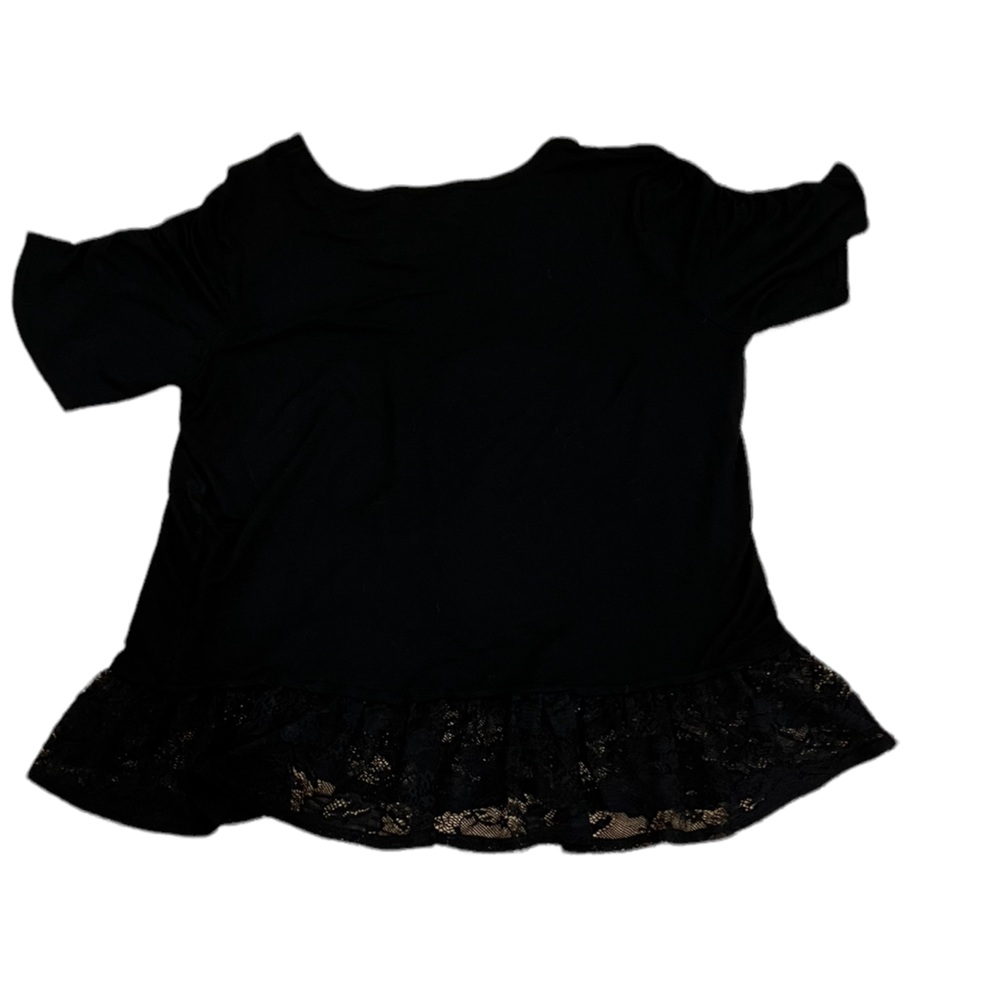 Alison Andrews short sleeve black top Sz XL